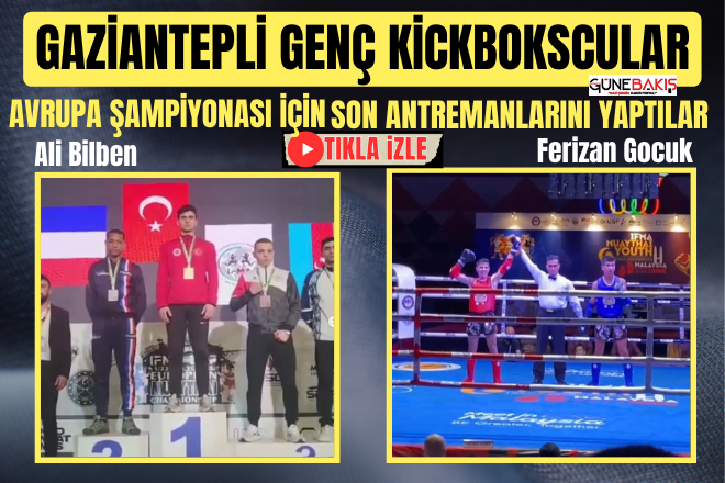 Gaziantepli genç Kickbokscular Avrupa Şampiyonası için son antremanlarını yaptılar